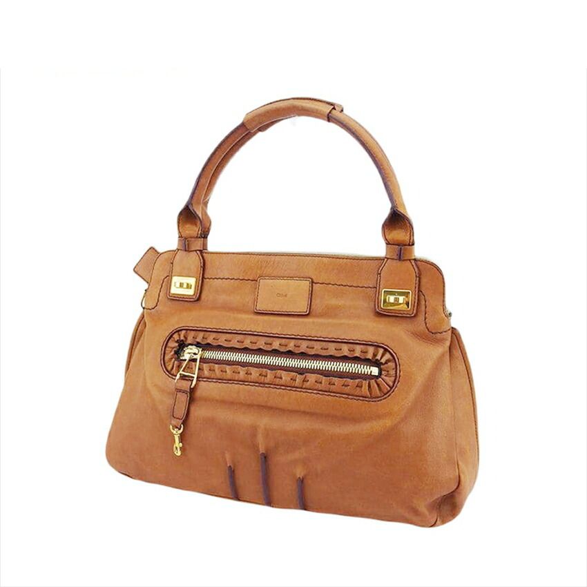 最大30％OFF】クロエ Chloe ハンドバッグ ロゴ ブラウン ゴールド 