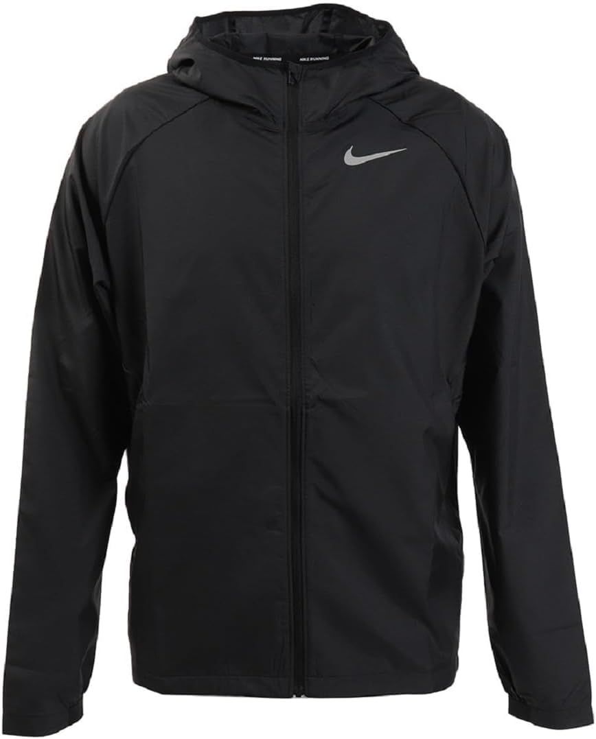 NIKE ナイキ エッセンシャル フーデッド 軽量薄手ランニングジャケット ウインドブレーカー L 176-184 cm BV 4871 ブラック