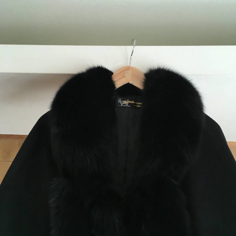 極美品 sagafursサガファー フォックスファートリミング カシミヤ混