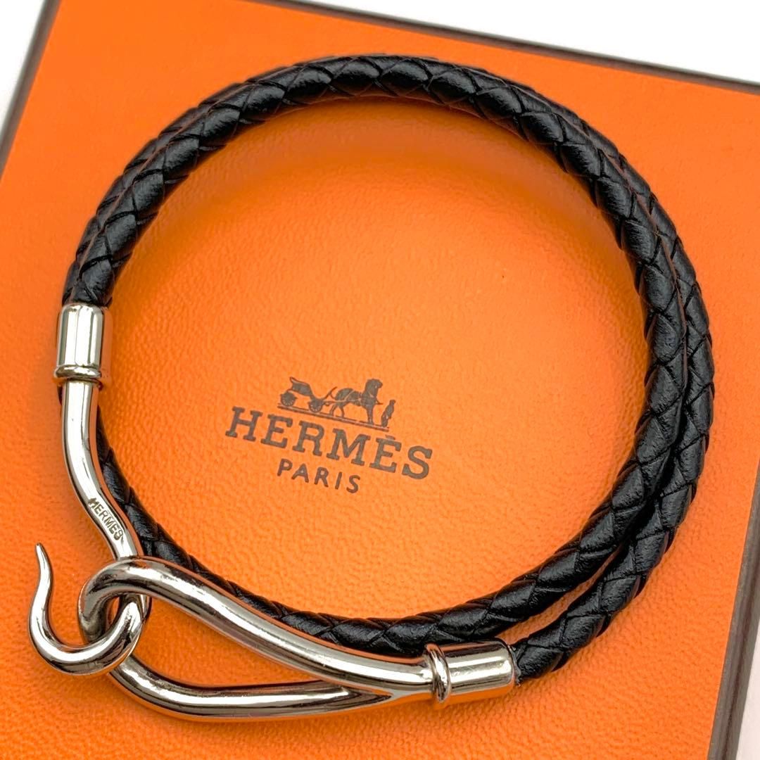 エルメス ジャンボ バングル 編込み 2連ブレスレット チョーカー