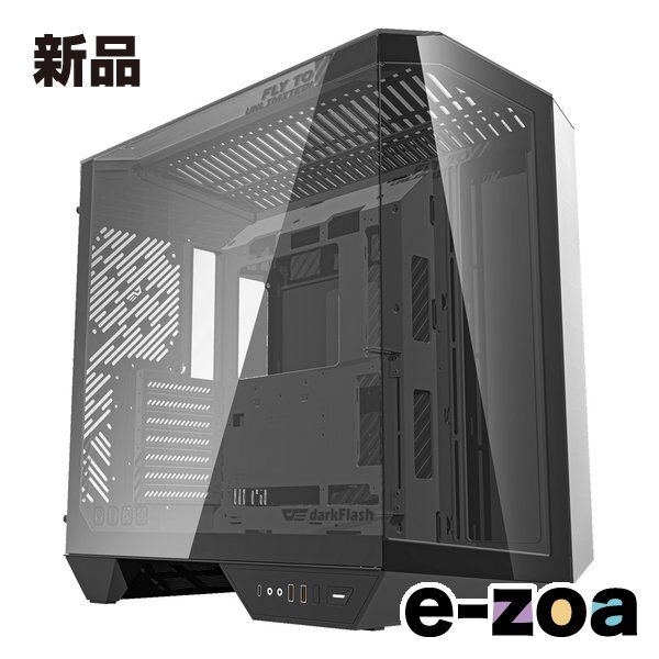 darkFlash（ダークフラッシュ） ミドルタワーケース DY470 ATX/ピラーレス/ブラック DY470-PCCASE-BLACK (2647245)