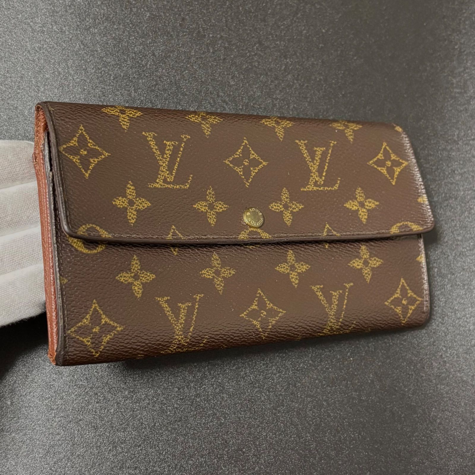 t43 ポルトモネ クレディ ポルトフォイユ サラ 旧型 モノグラム Louis