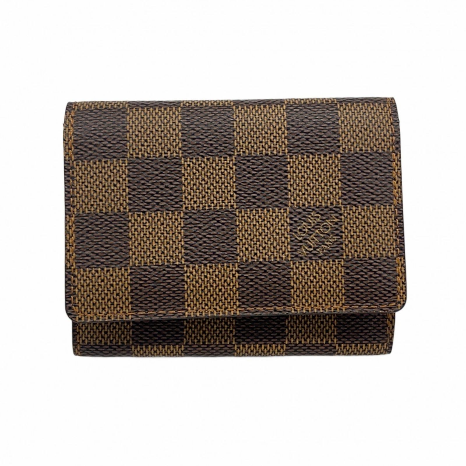 【極美品】ルイヴィトン　アンヴェロップカルトドゥヴィジット　ダミエエベヌ　名刺入 LOUIS VUITTON/ルイ・ヴィトン】 アンヴェロップ カルト ドゥ