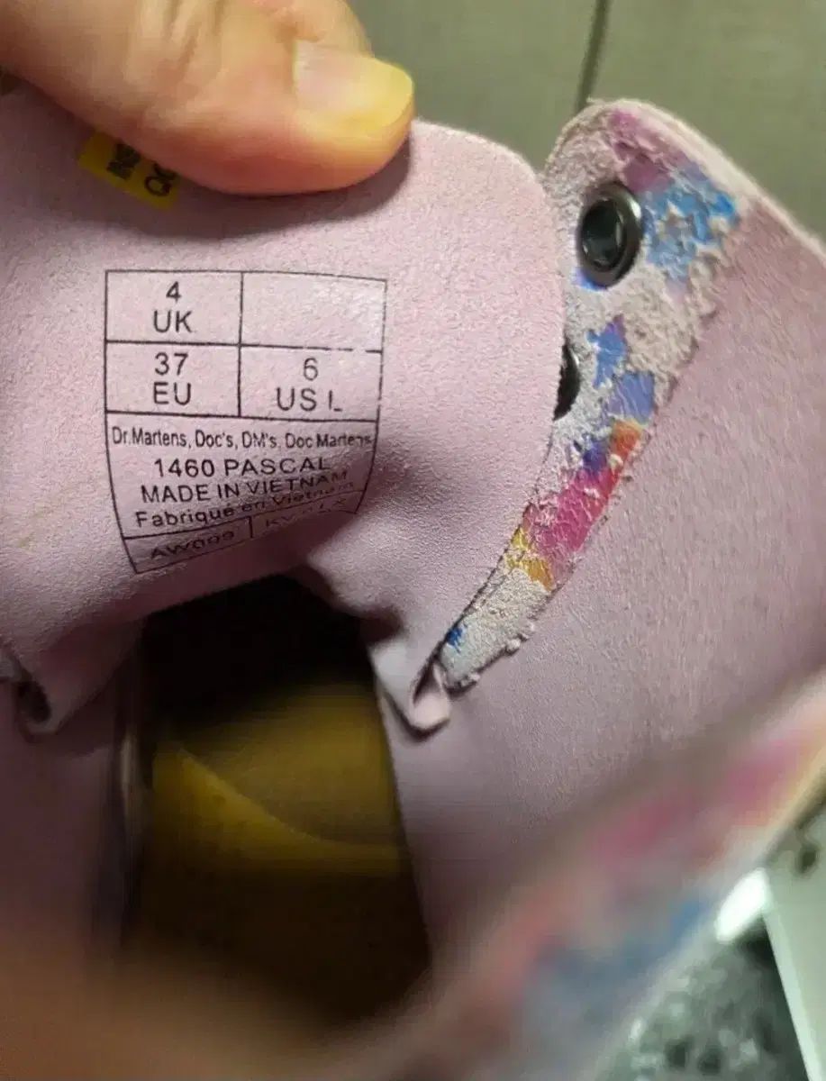  DR. MARTENS ドクターマーチン 1460 Pascal ピンク Splatter ブーツ 230 MM その他 ブーツ