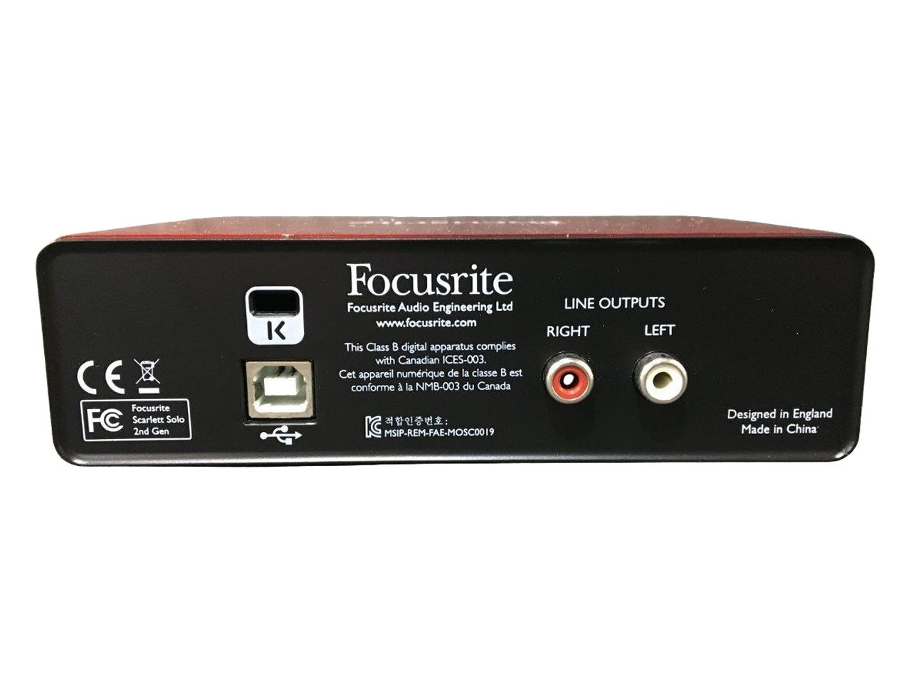 フォーカスライト オーディオインターフェイス Scarlett Solo