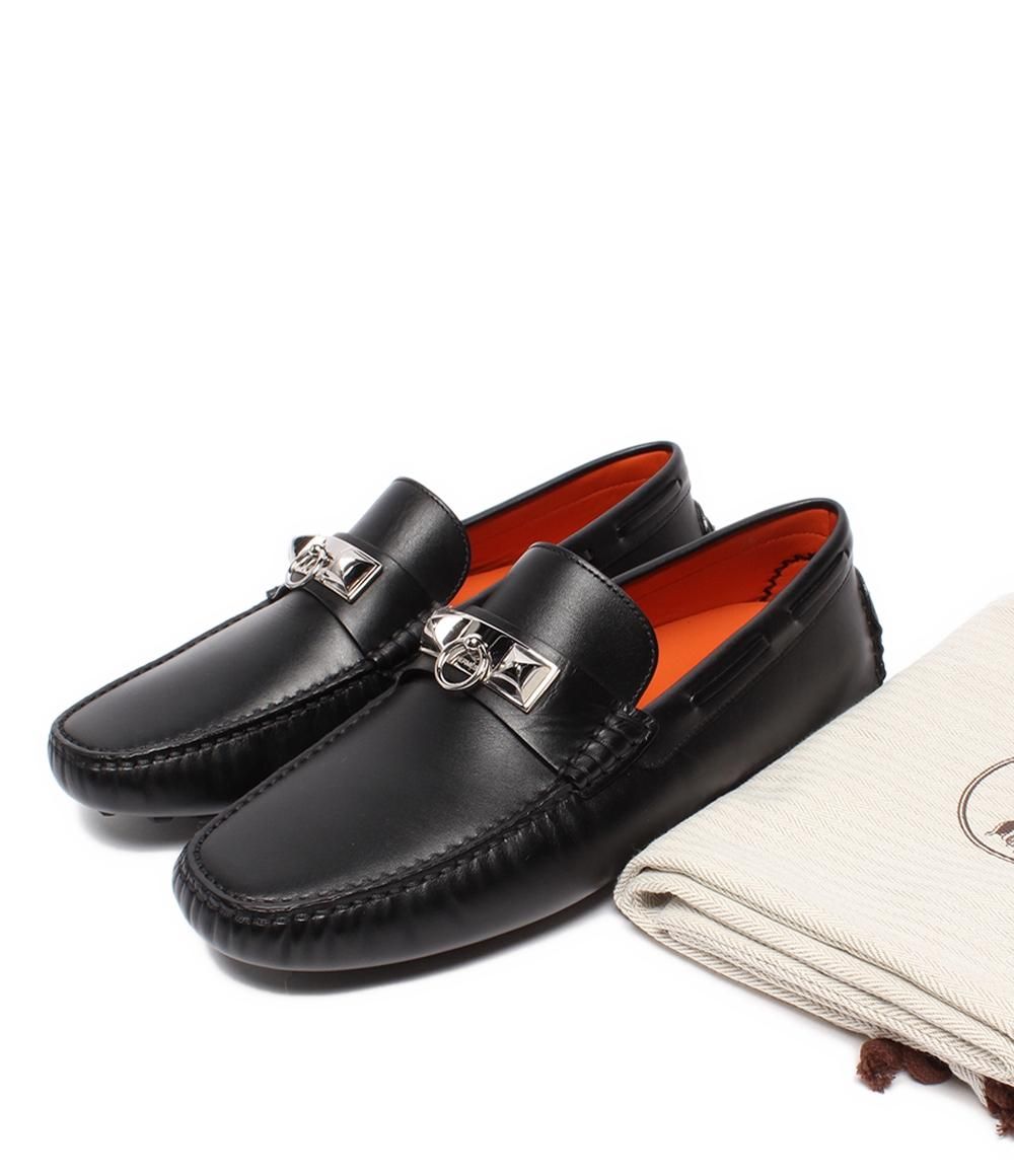 美品 エルメス モカシンローファー ドライビングシューズ シルバー金具