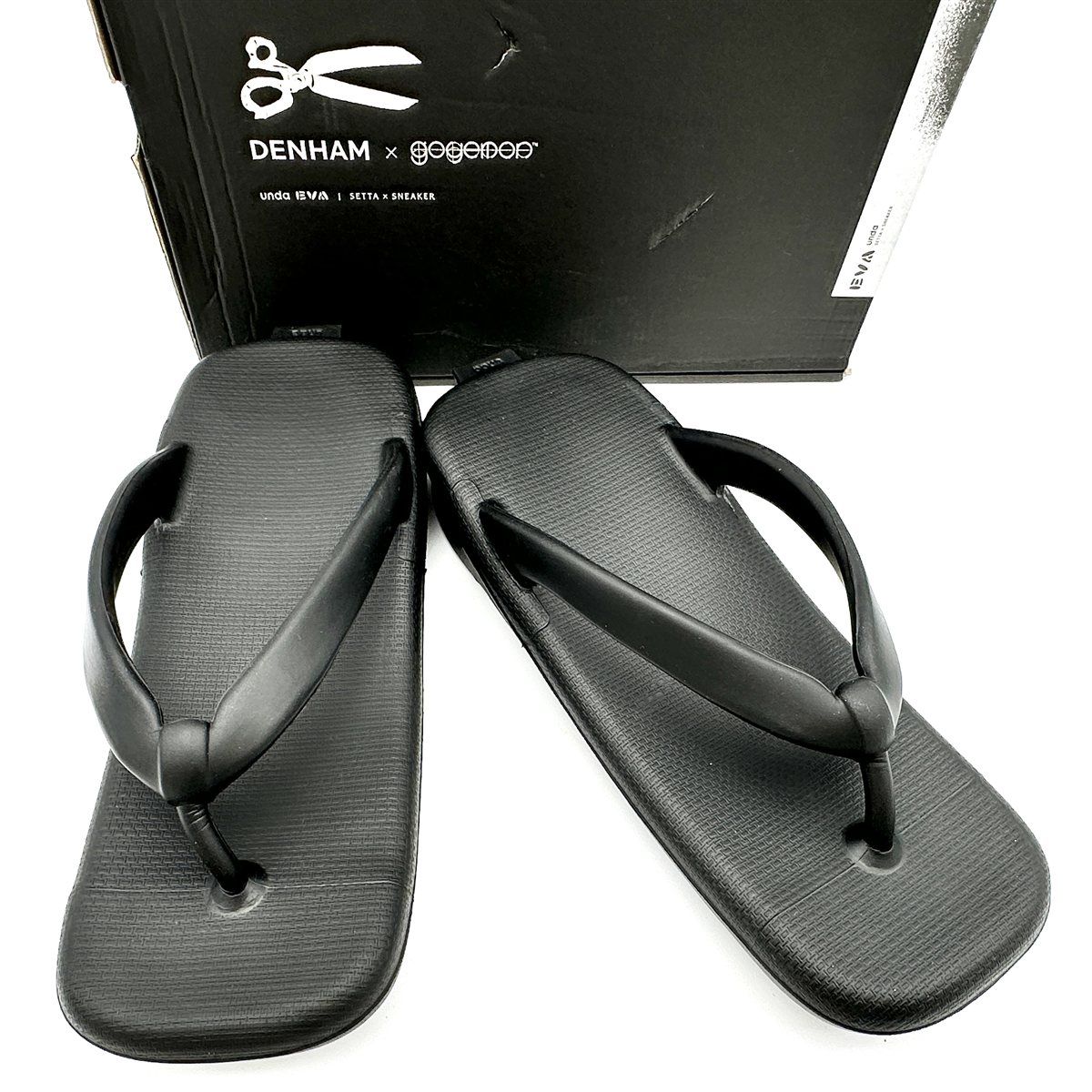 級 DENHAM 雲駄 コラボサンダル EVA シザーロゴ ブラック 2101 T