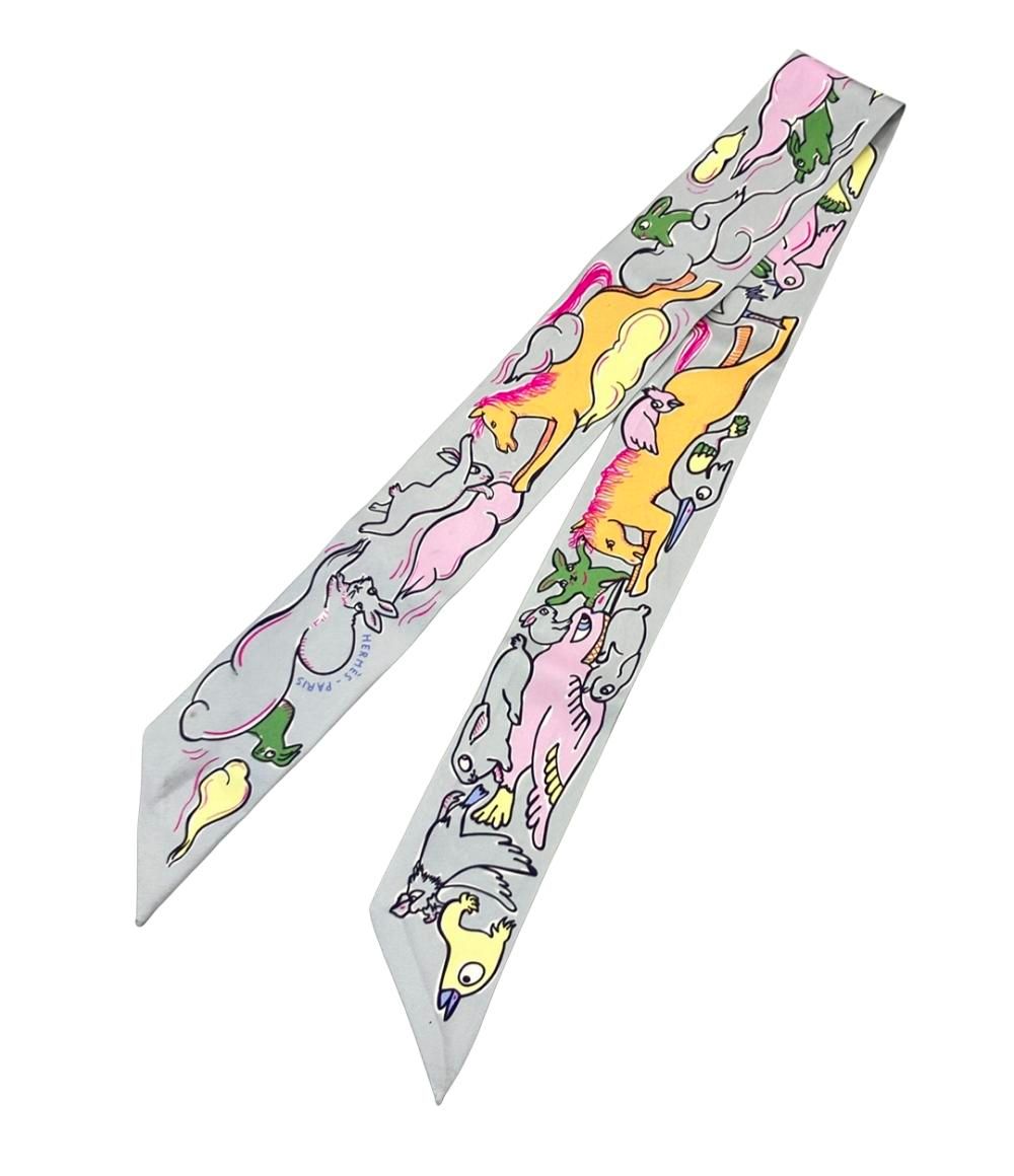 エルメス スカーフ シルク MILLE ET UN LAPINS ツイリー レディース HERMES