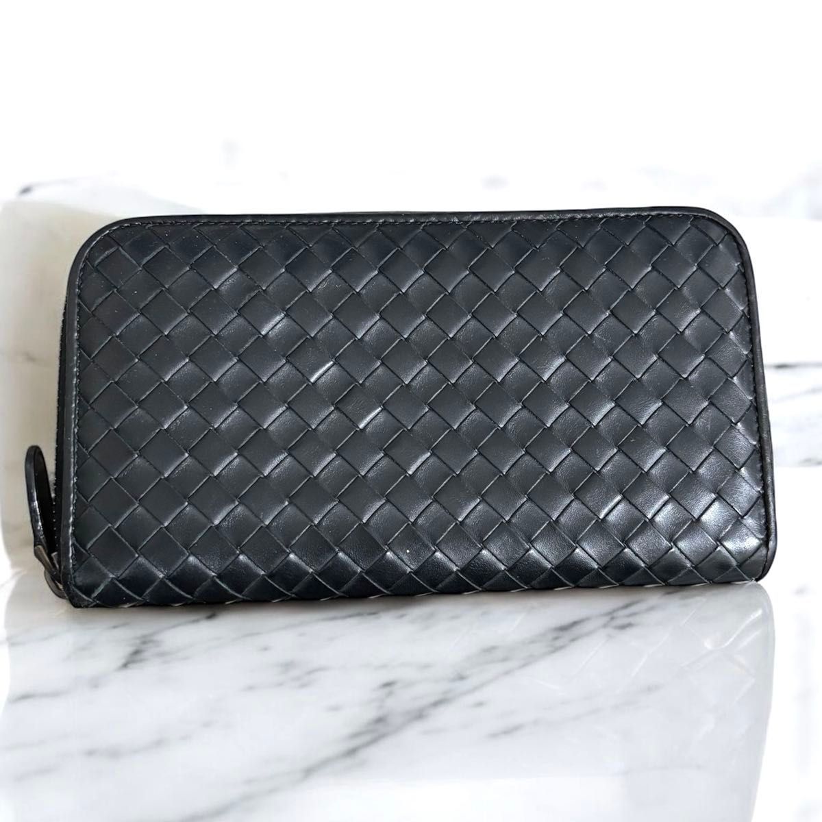 s75 bottega Veneta ボッテガ ヴェネタ 長 財布 イントレチャート ジップ アラウンド ウォレット ラウンド ファスナー 小銭入れ