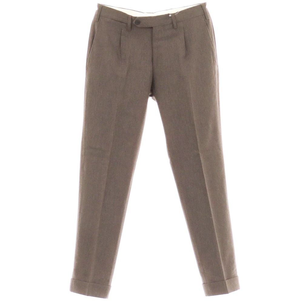 ジェルマーノ GERMANO SUPER 100 S ウール ドレススラックスパンツ ブラウン サイズ44 メンズ