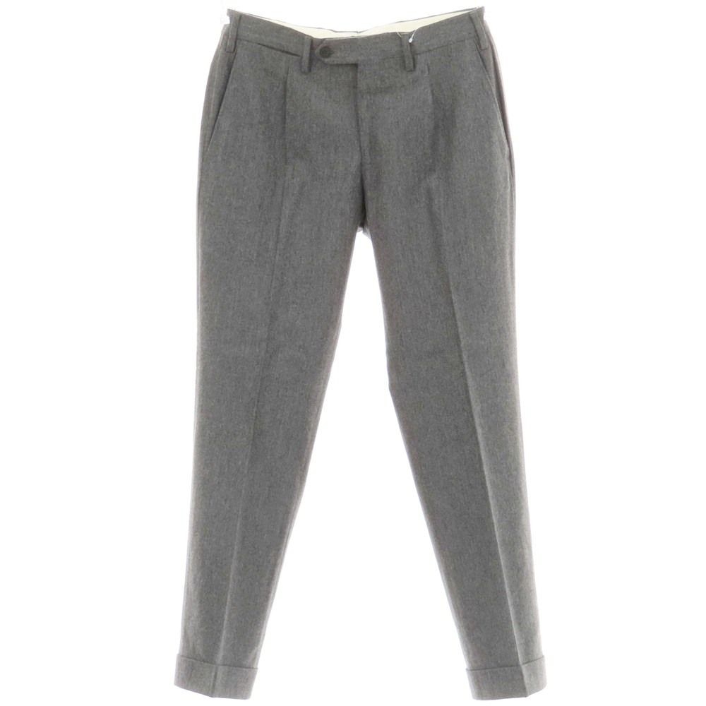 ジェルマーノ GERMANO SUPER 100 S ウール ドレススラックスパンツ グレー サイズ44 メンズ