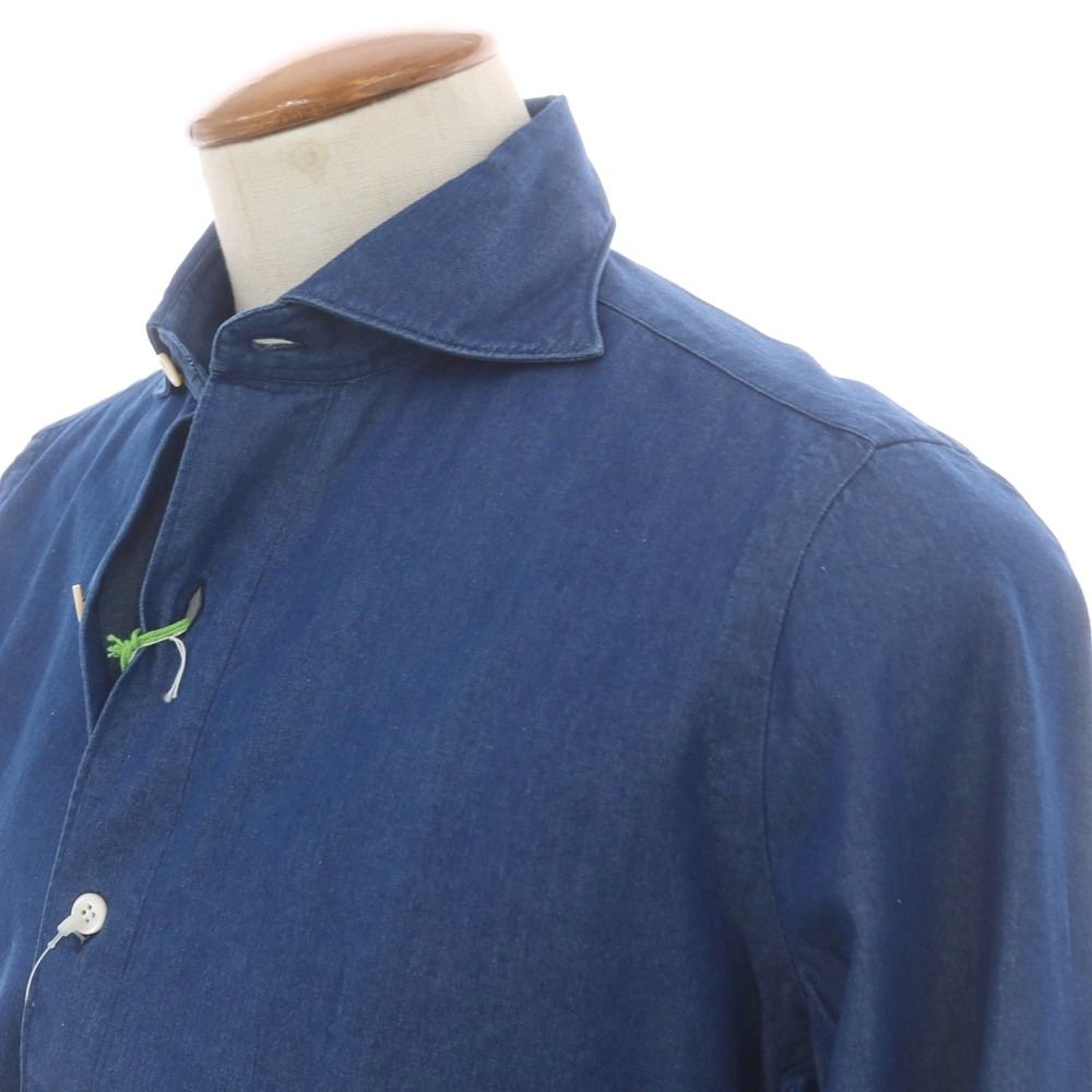 中古】フィナモレ Finamore コットン ホリゾンタルカラー カジュアル