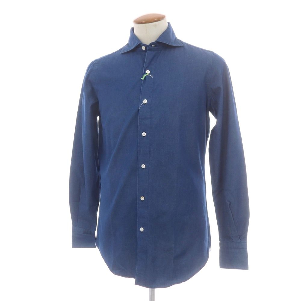 中古】フィナモレ Finamore コットン ホリゾンタルカラー カジュアル