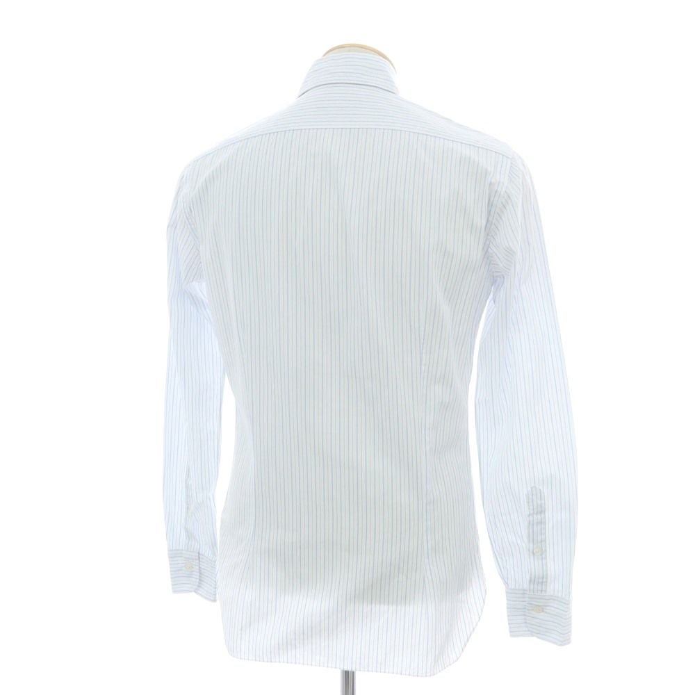 【新品未使用】バルバ　ダンディライフ　麻ストライプシャツS38　定価約4.8万円 中古】バルバ ダンディライフ BARBA DANDY LIFE コットン ストライプ