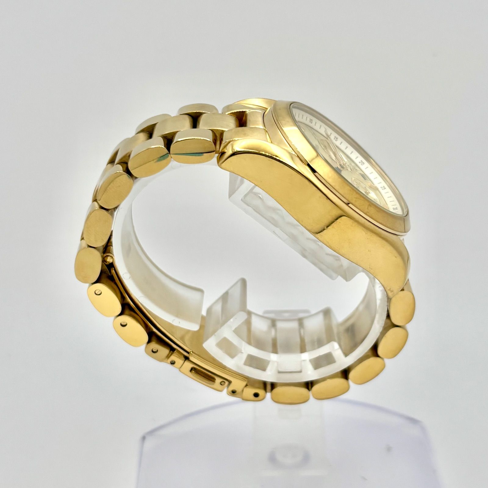 【電池交換済】 MICHAEL KORS　腕時計　デイト　クロノグラフ　ゴールド MICHAEL KORS ／ マイケルコース ／ MK-4222】 #マイケルコース