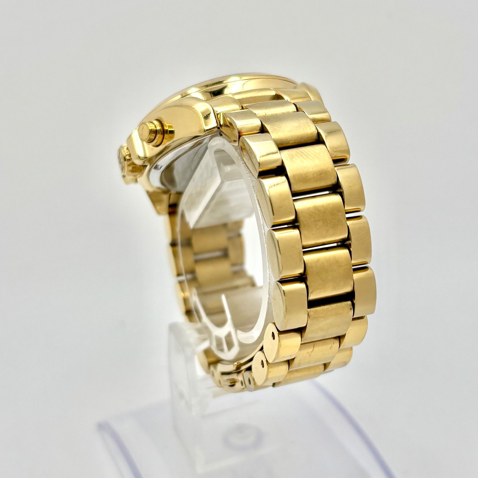 箱付/外観美品/新品電池】MICHAEL KORS マイケルコース クロノグラフ 