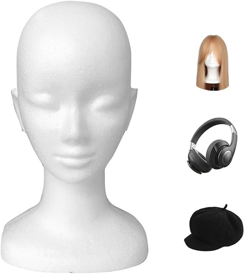 新品 発泡スチロールマネキン ホワイト コスプレ ウィッグ スタンド