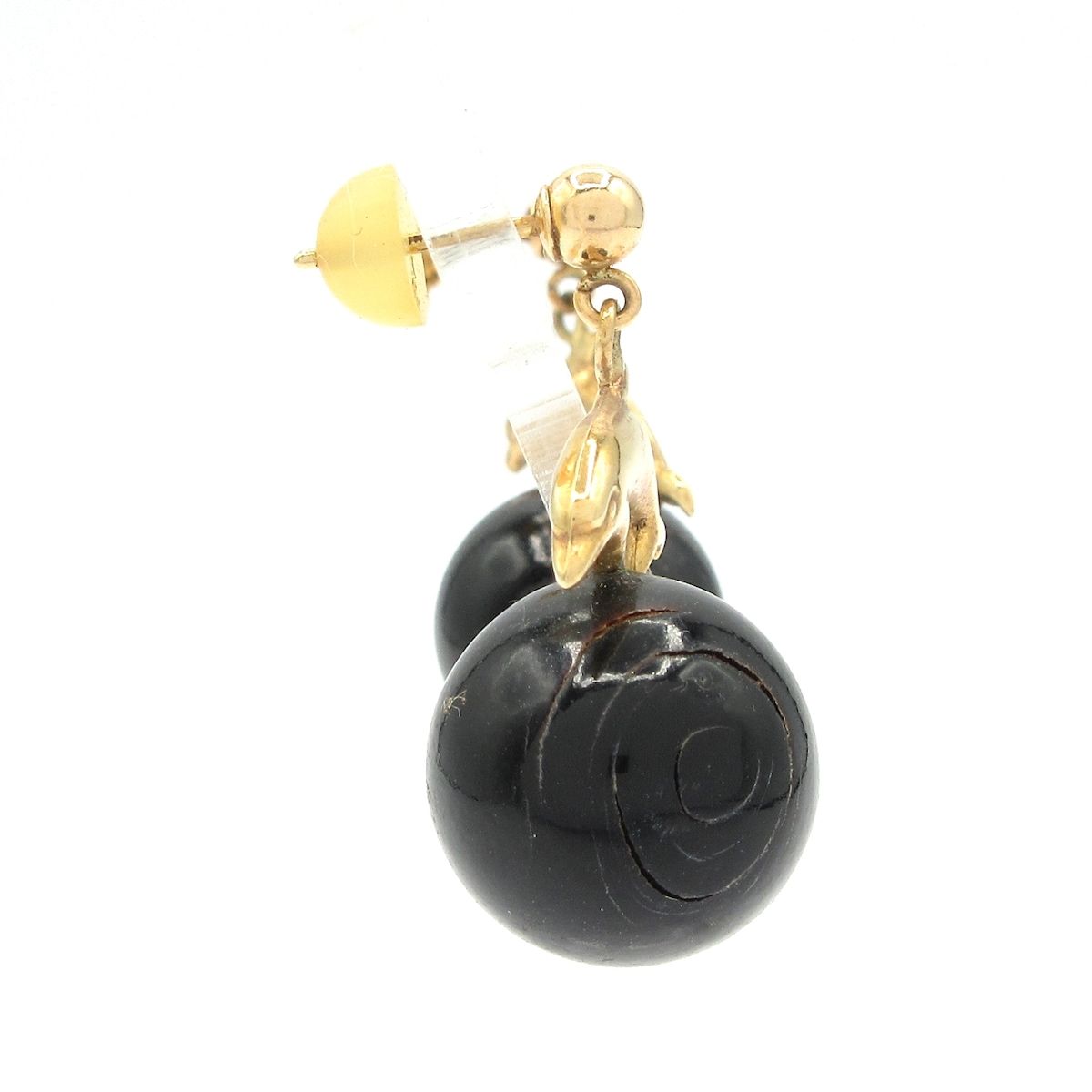 Unbranded ノーブランド ピアス K 14 YG 黒 総重量 5 6 g