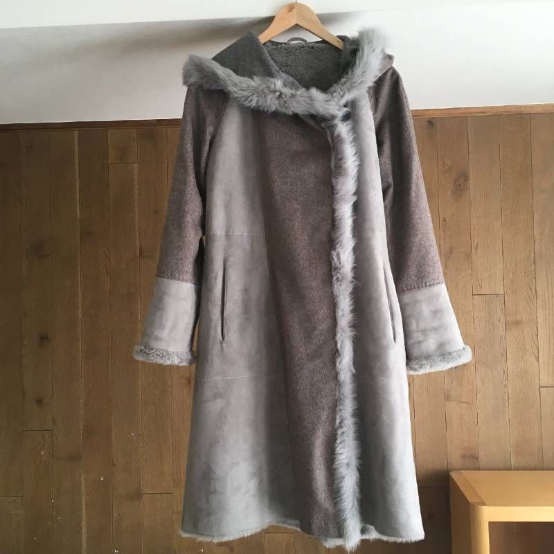 CHRISTIA クリスチア × AGNONA アニオナ DAMA collection ダーマ 最 ムートンファーロングコート４２