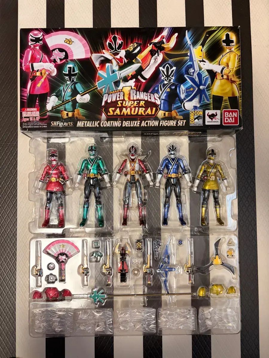 バンダイアメリカ★未使用品パワーレンジャーサムライフィギュア7体セット★送料無料 Power Rangers Samurai 