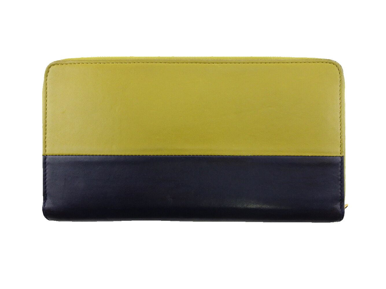 最大30％OFF】セリーヌ CELINE 長財布 バイカラー イエロー ネイビー 