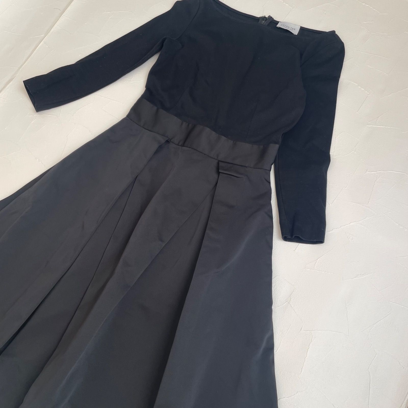 SEVENTEN by Miho Kawahito セブンテン ワンピース 黒 S／上品