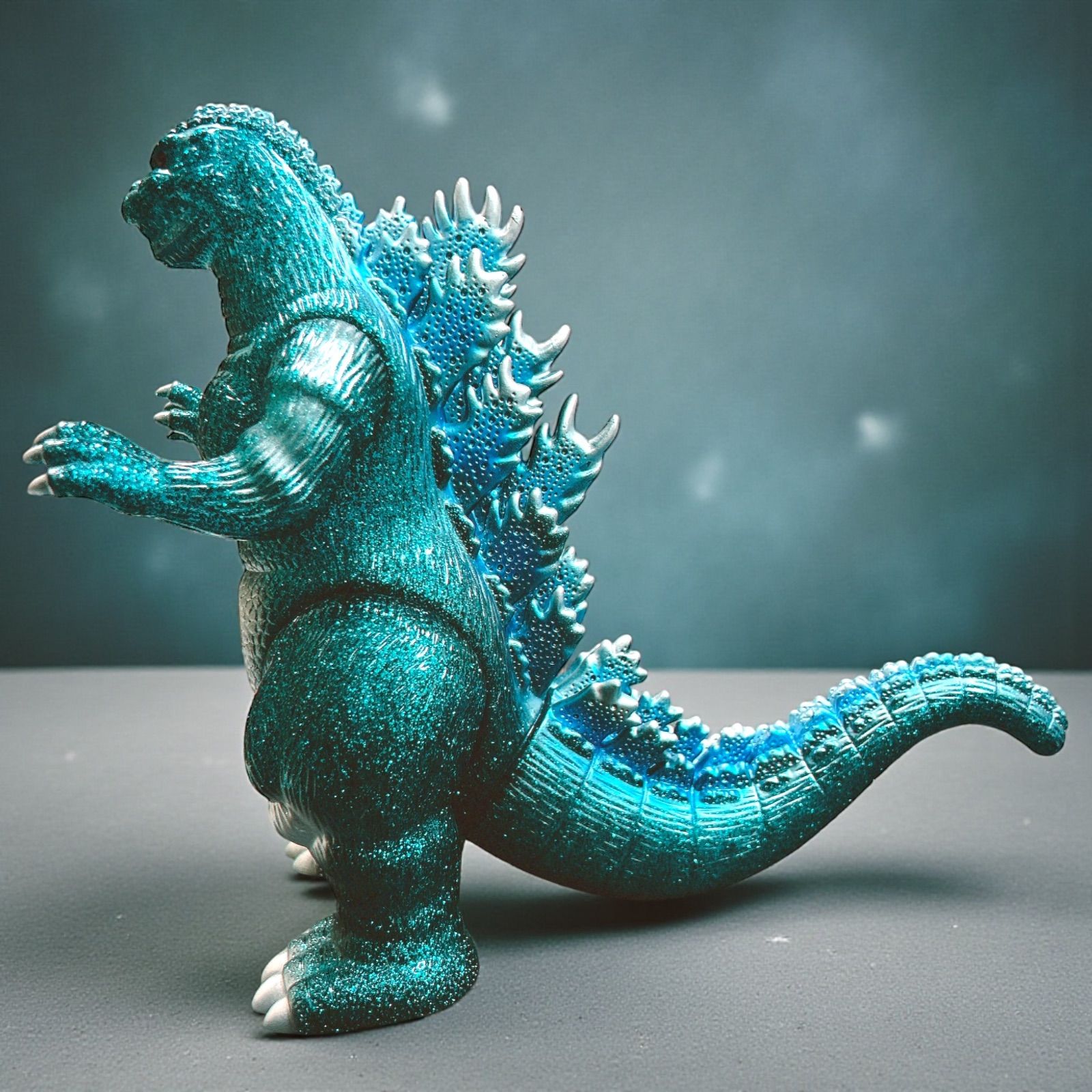 激レア マルサン ラメ入りゴジラ 緑 ソフビ フィギュア - メルカリ