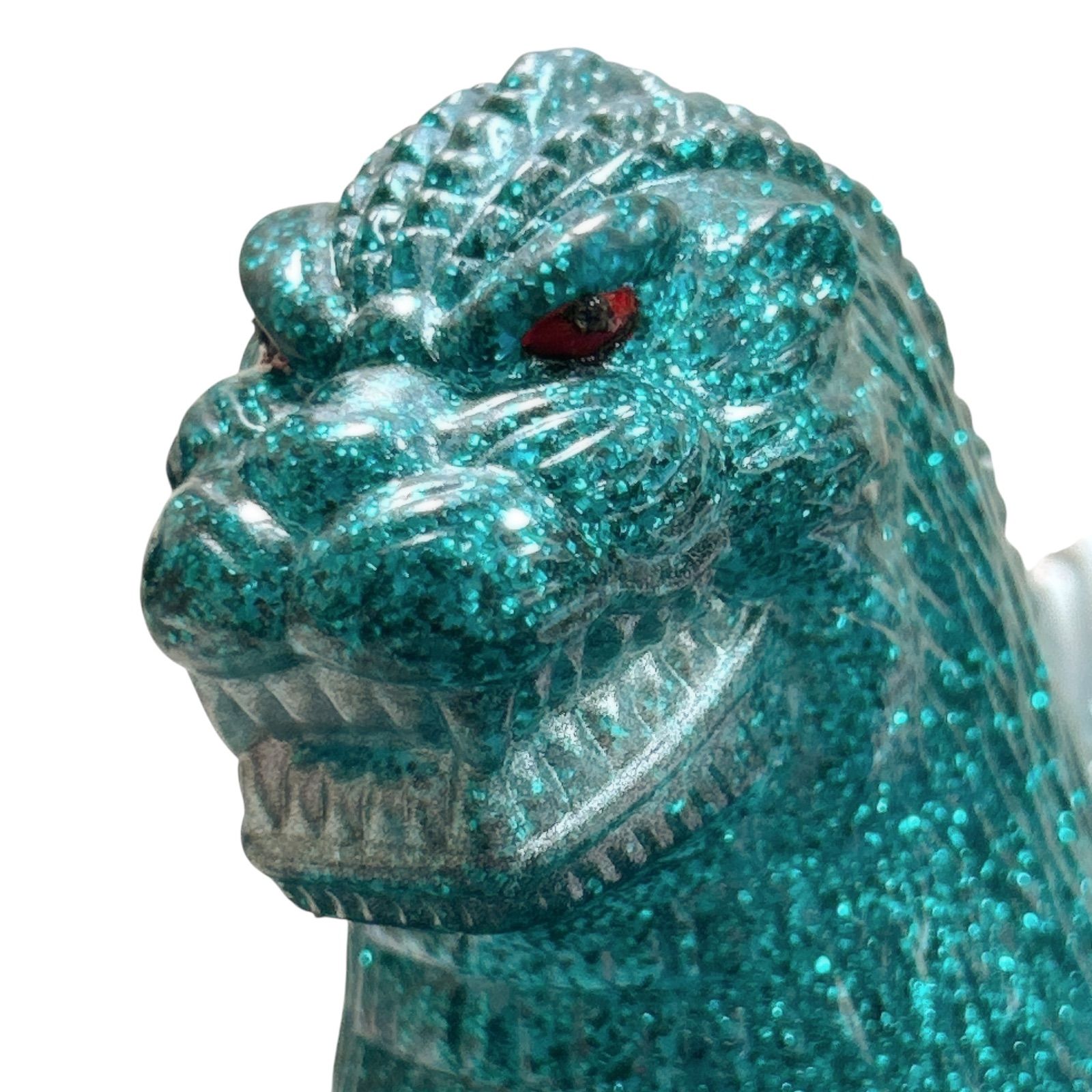 激レア マルサン ラメ入りゴジラ 緑 ソフビ フィギュア - メルカリ