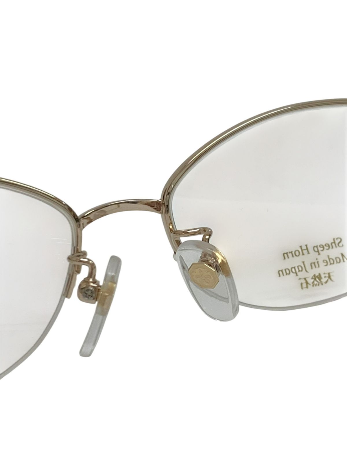  中村勘三郎 KN 2626 C 2 眼鏡 ゴールド グリーン シープホーン メタルコンビ ハーフリム オーバル メガネ 小物