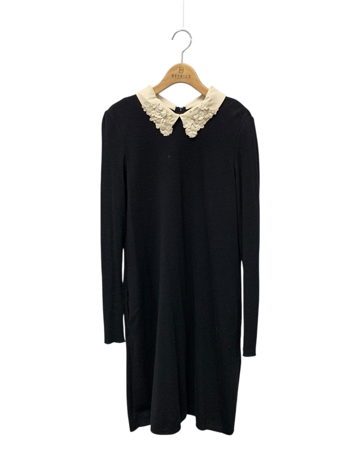 フォクシーブティック Knit Dress Jasmine White 34705 ワンピース 40 ブラック