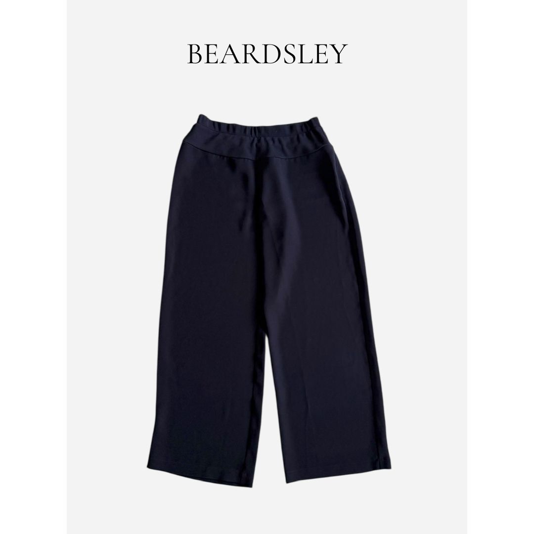 BEARDSLEY ビアズリー ワイドパンツ リラックス きれいめ ネイビー 濃紺 F