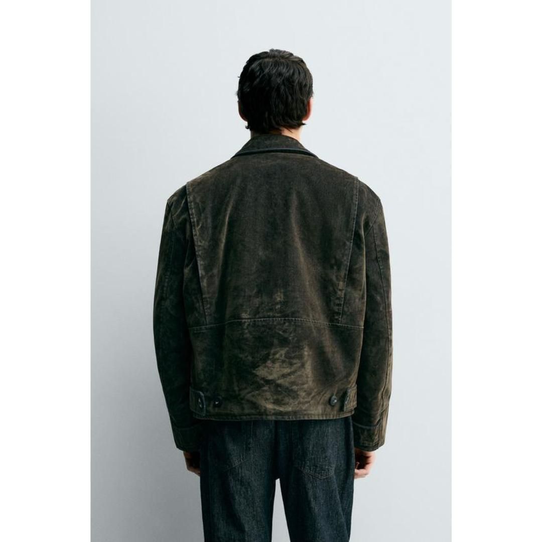 ZARA ベロアツイルジャケット XLサイズ - メルカリ