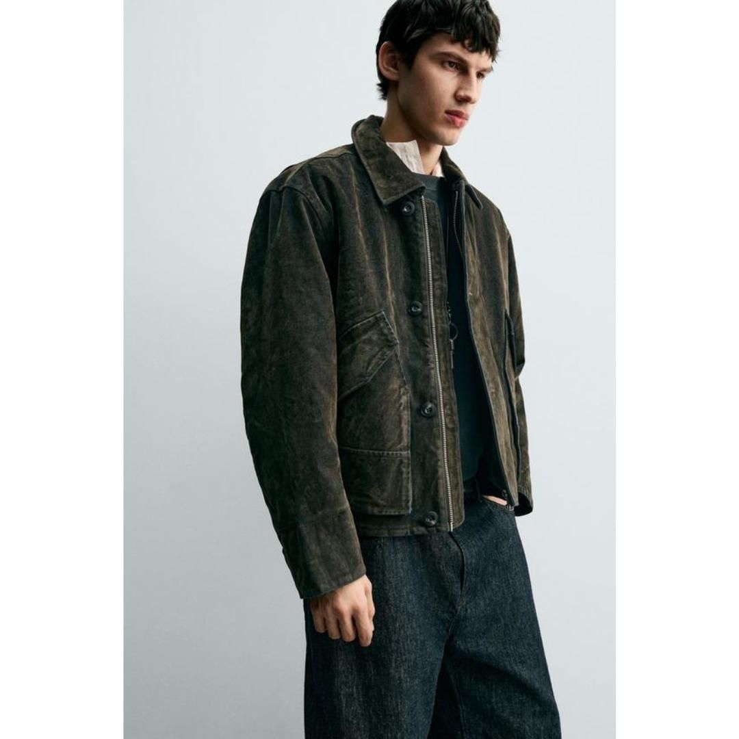 【完売品】　ZARA ベロアツイルジャケット　新品　未使用 ZARA ベロアツイルジャケット 【新品未使用品】 - メルカリ