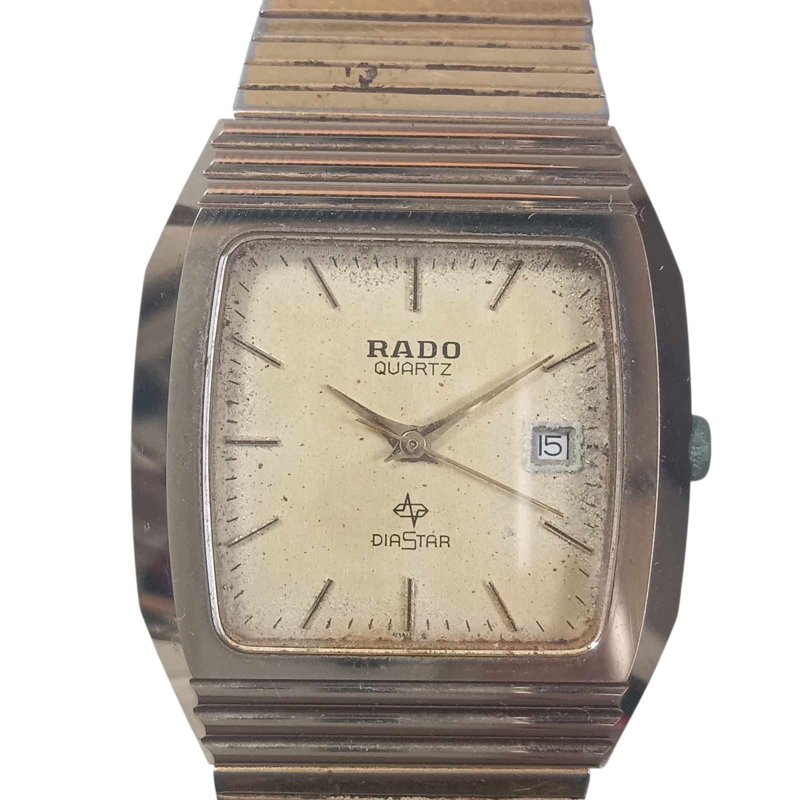 稼働 1215-2 RADO DIASTAR ラドー ダイアスター 11.9501.3 メンズ腕時計 レディース ユニセックス クォーツ デイト ゴールド文字盤