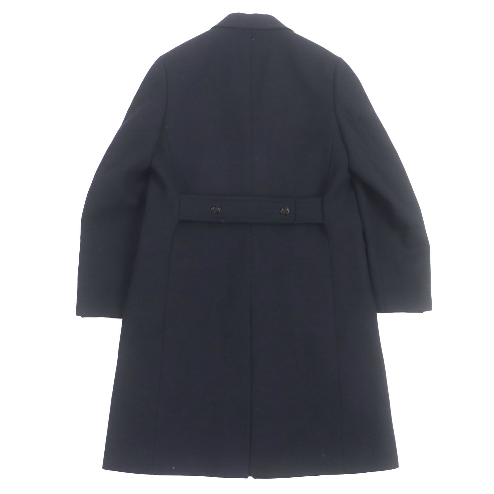 良品▽GUCCI グッチ 661210 ウール90% ヘリンボーン柄 ロゴ入りボタン