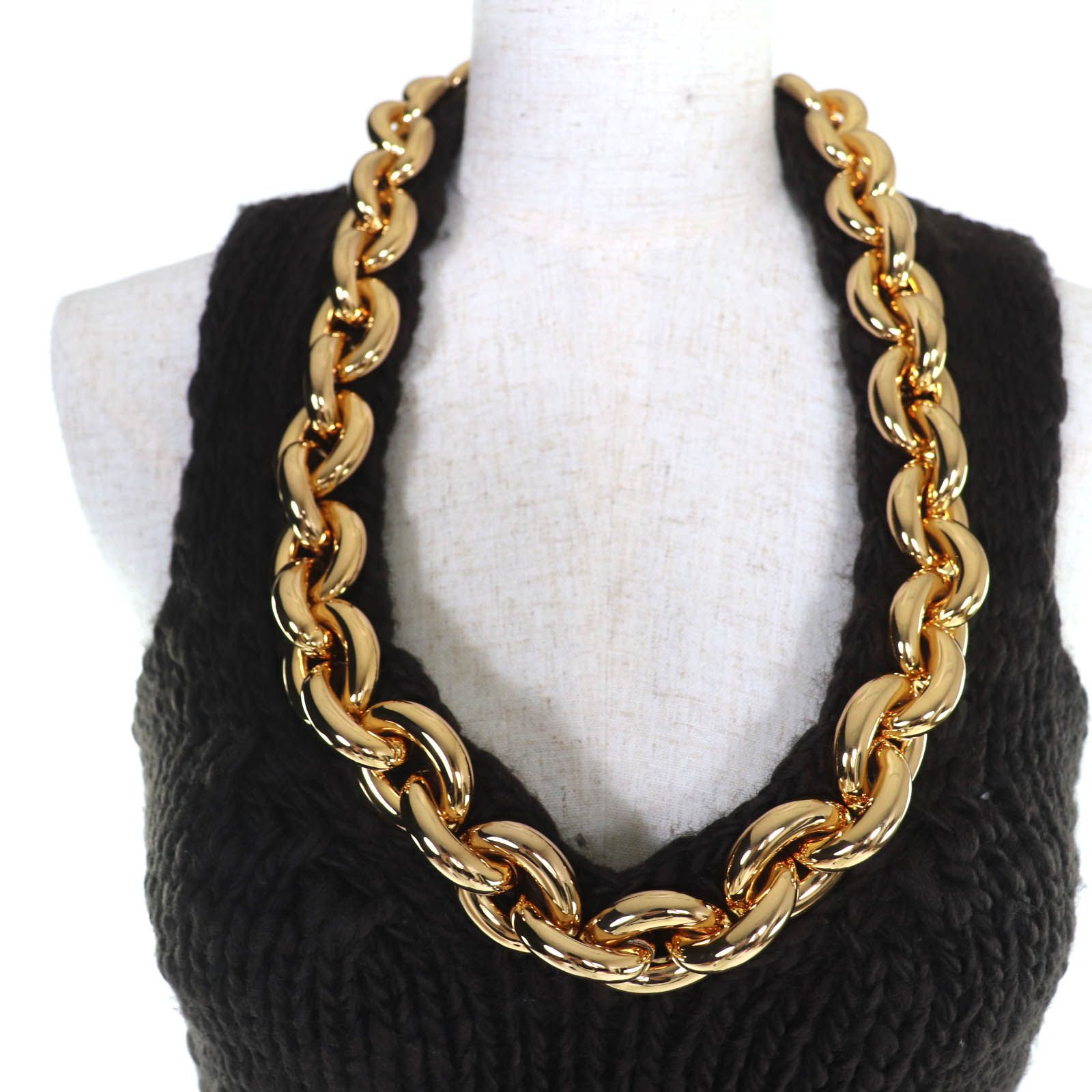 美品☆BOTTEGAVENETA ボッテガヴェネタ 20AW 642901 ゴールドチェーン