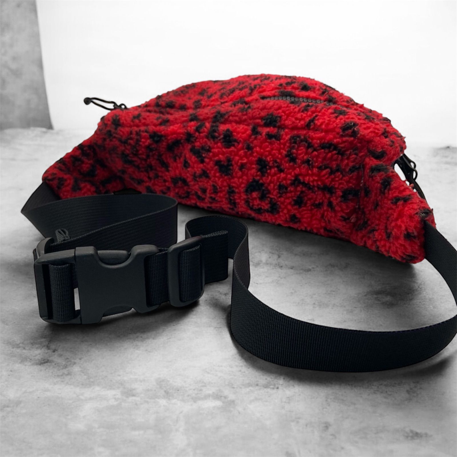 Supreme 17AW Leopard Fleece Waist Bag 赤【スカーレットセレクト