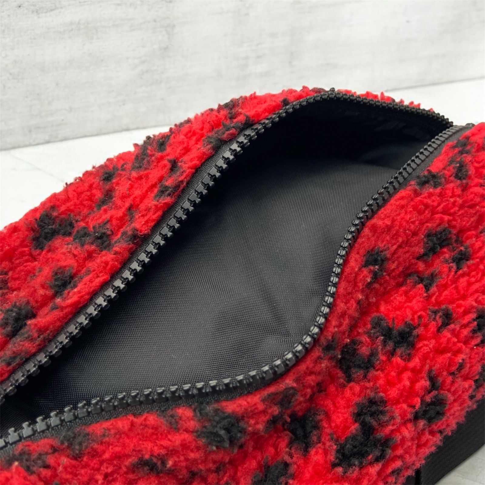 Supreme 17AW Leopard Fleece Waist Bag 赤【スカーレットセレクト】