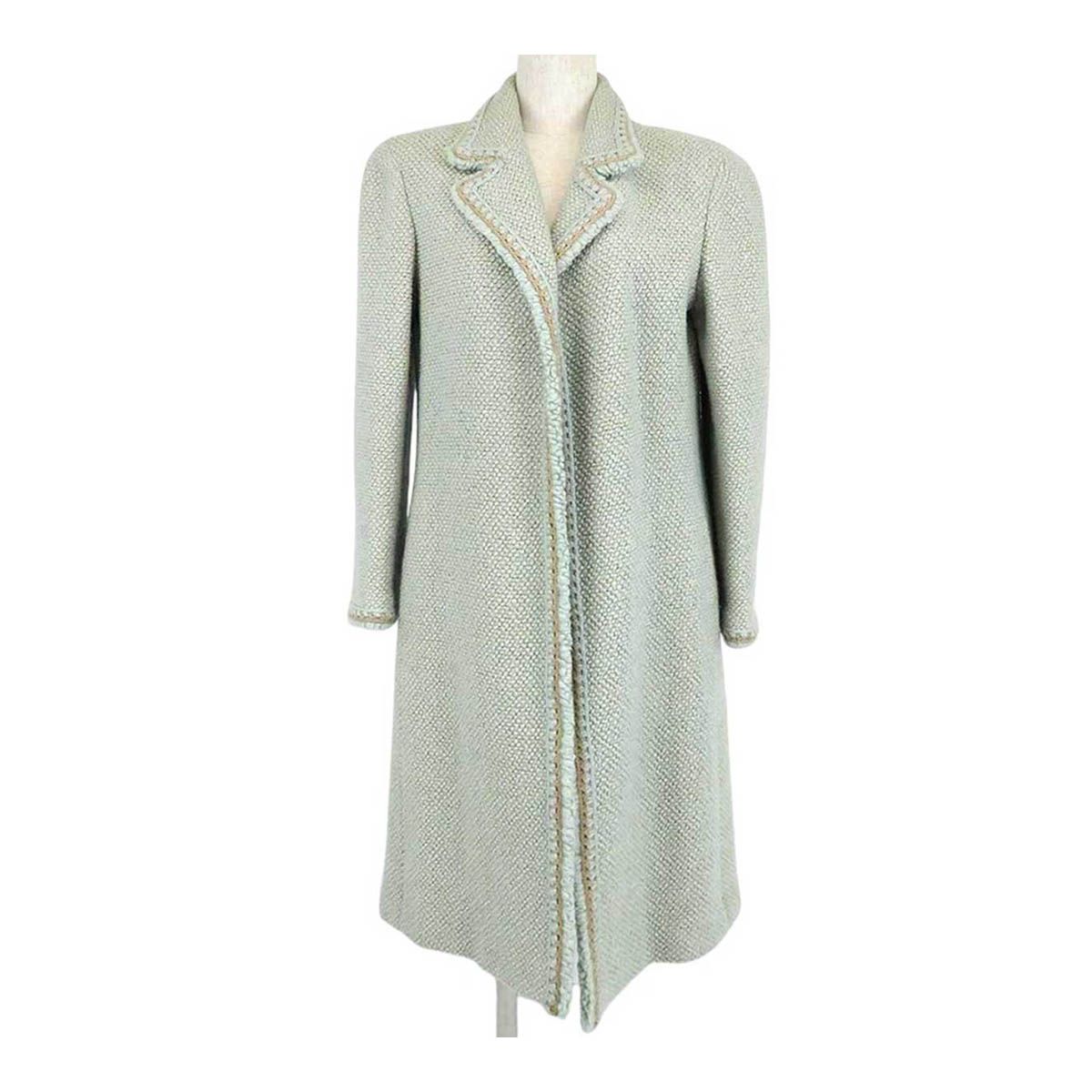 シャネル ココマーク ミックス ツイード ロングコート P16548W02660