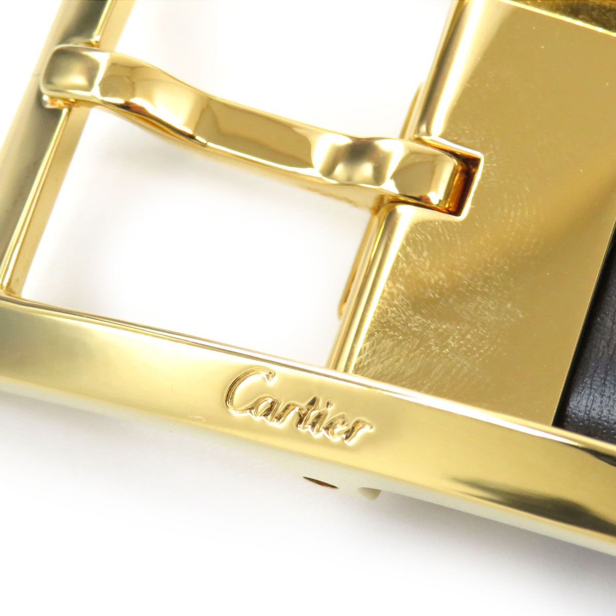 Cartier カルティエ タンク リバーシブル ベルト ゴールド レザー カルティエ タンク リバーシブル ベルト レザー ブラウン ブラック