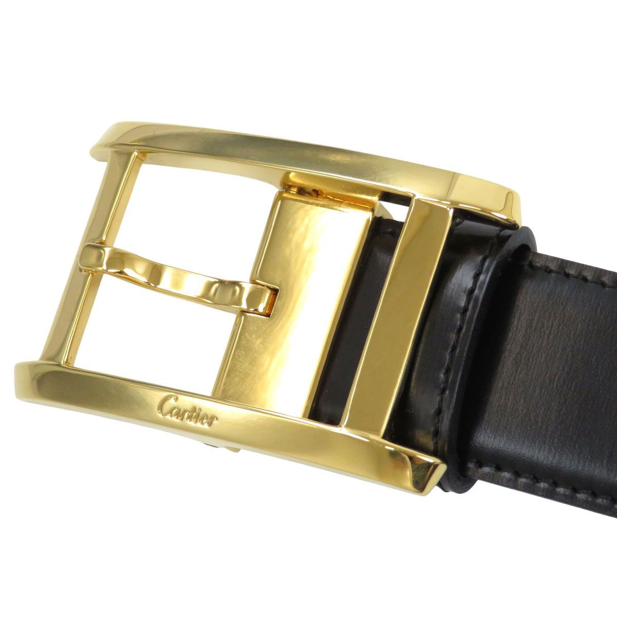 Cartier カルティエ タンク リバーシブル ベルト ゴールド レザー カルティエ タンク リバーシブル ベルト メタル レザー ユニセックス