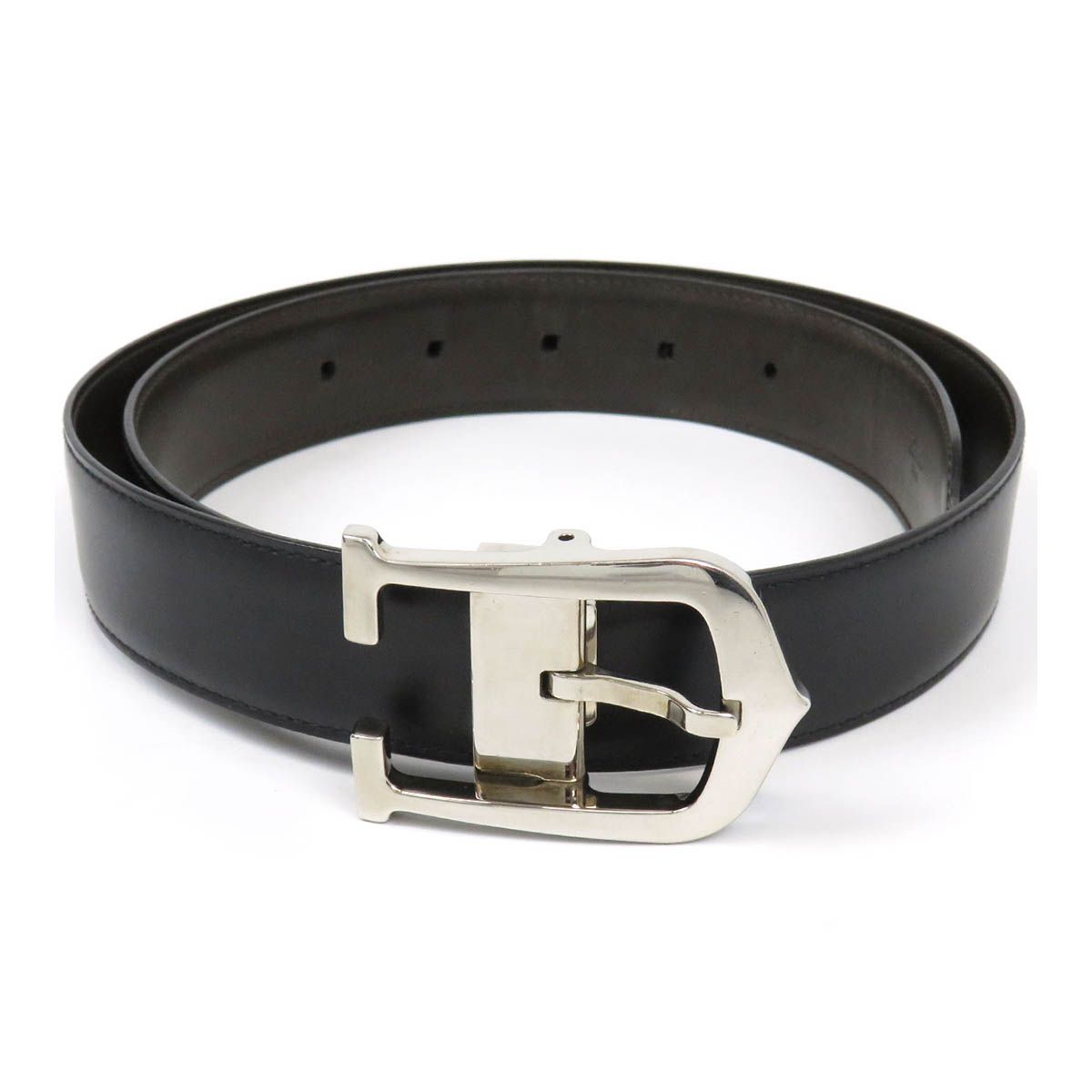 Cartier カルティエ アルディロン Cアロンジェ メンズ ベルト ブラック 美品✨カルティエ ベルト Cアロンジェ Cバックル ゴールド金具 黒