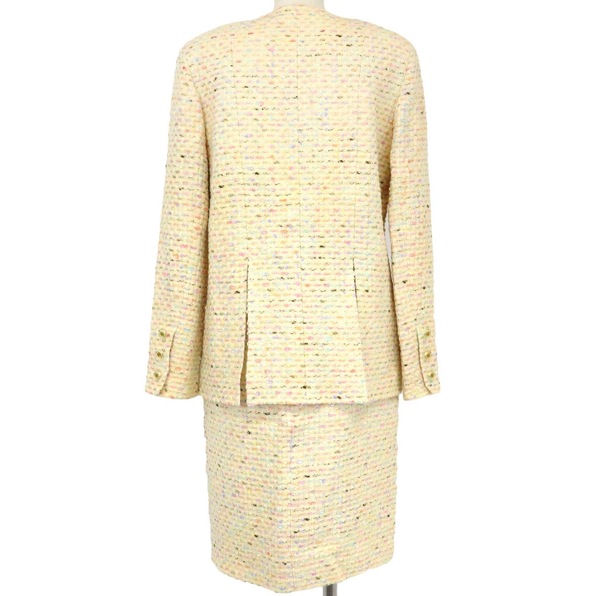 シャネル ココマーク ヴィンテージ ツイード セットアップ レディース アイボリー マルチ CHANEL アパレル 小物