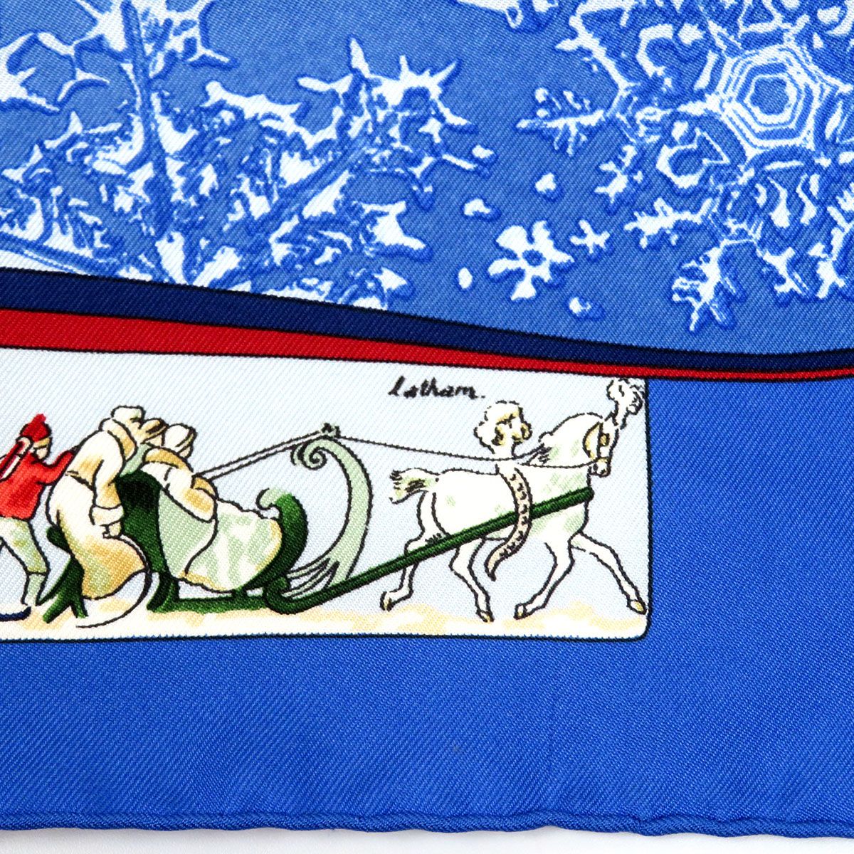 エルメス カレ 45 Neige d'Antan 去年の雪 ユニセックス ブルー HERMES