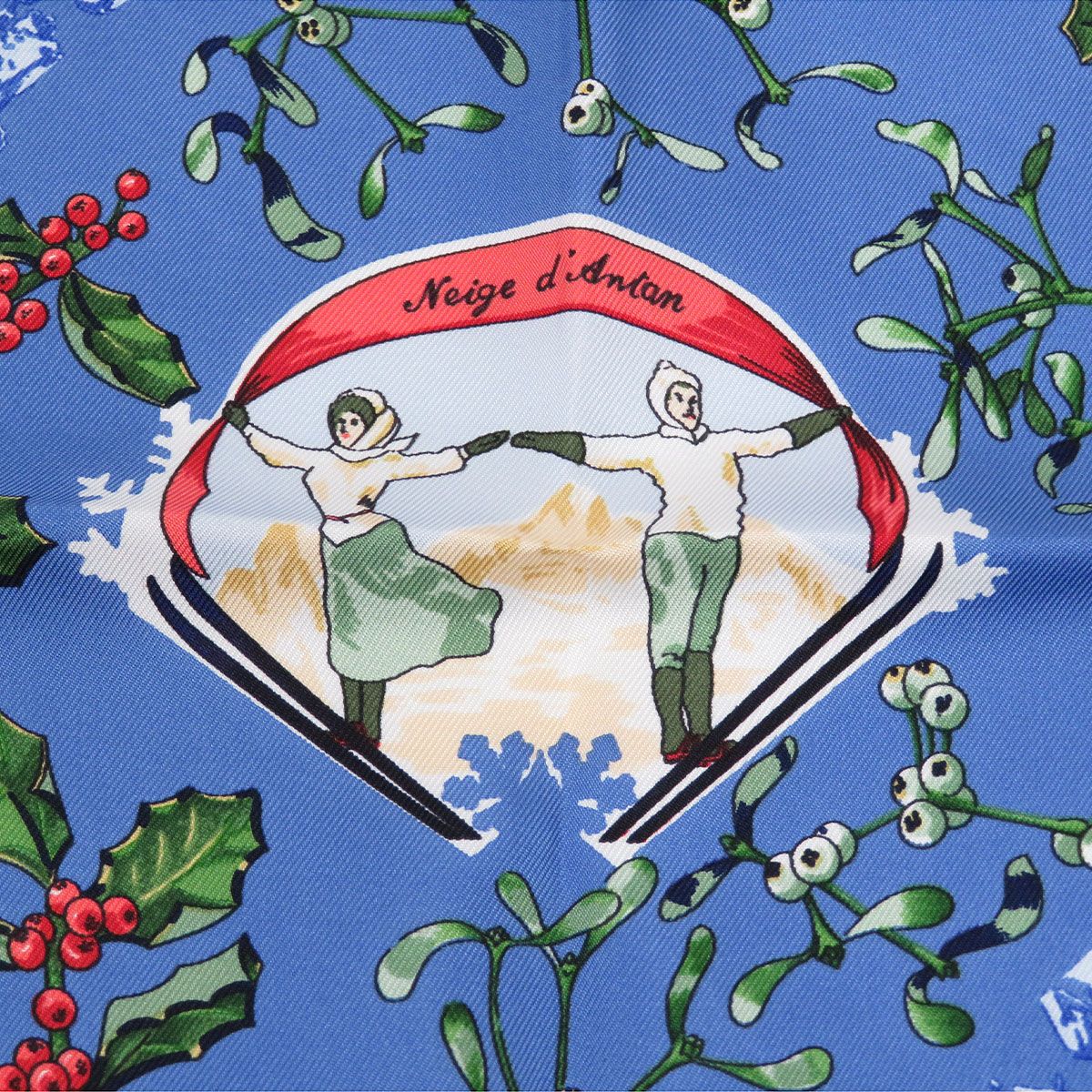 エルメス カレ 45 Neige d'Antan 去年の雪 ユニセックス ブルー HERMES