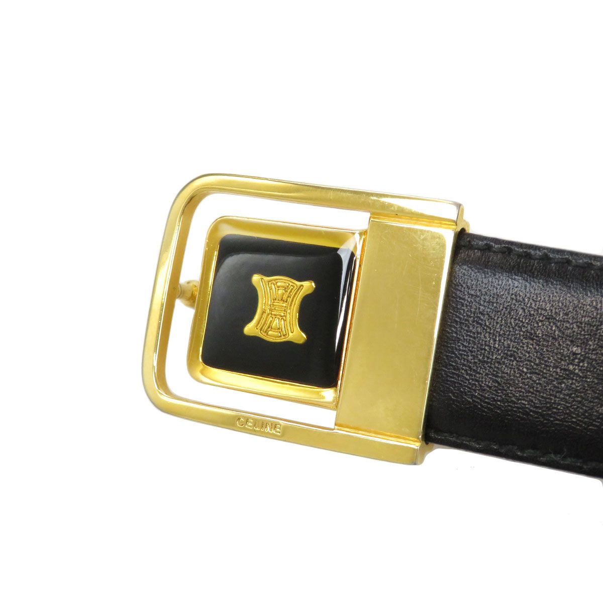 セリーヌ トリオンフ バックル ベルト メタル レザー ユニセックス