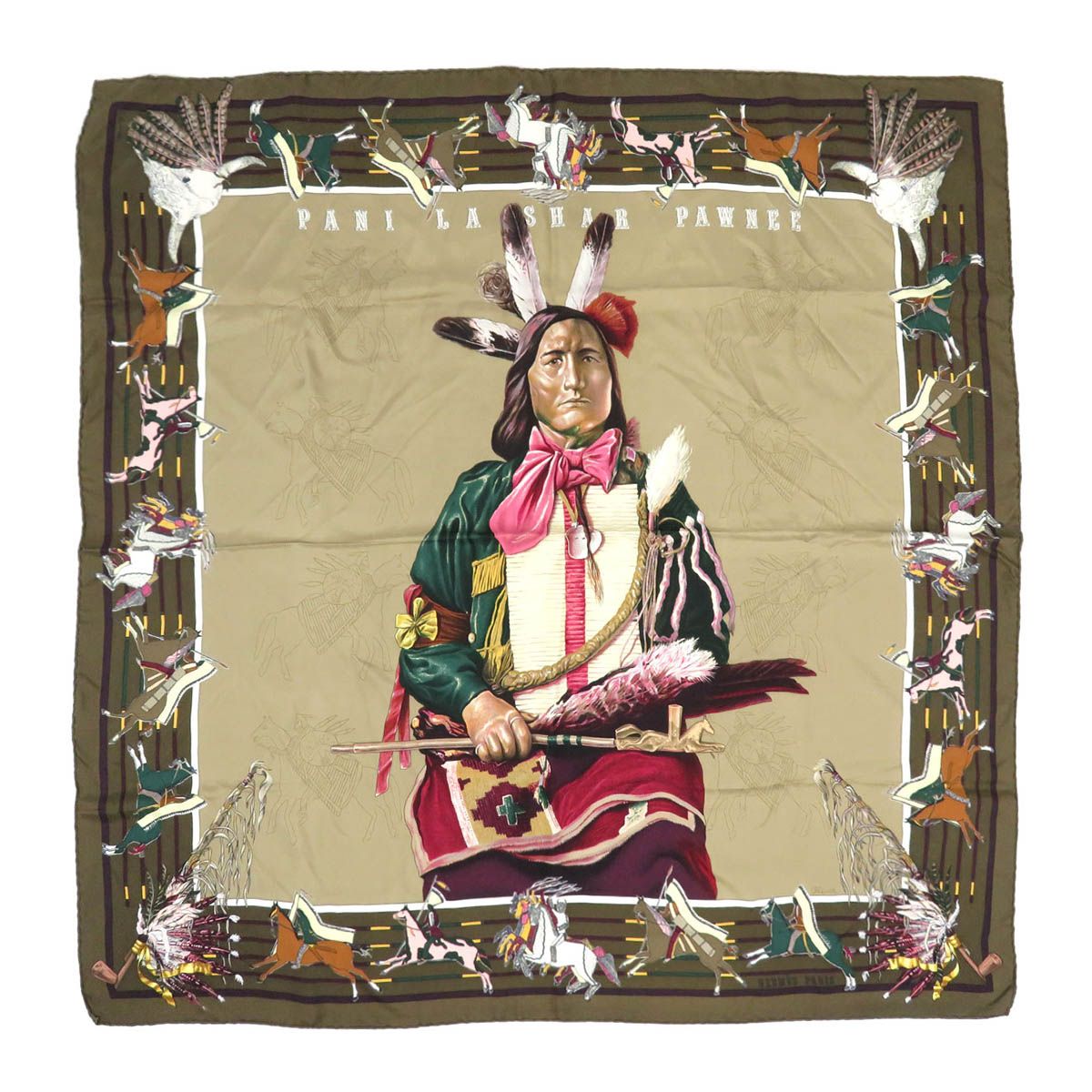 エルメス カレ 90 PANI LA SHAR PAWNEE パウニー族の首長 ユニセックス