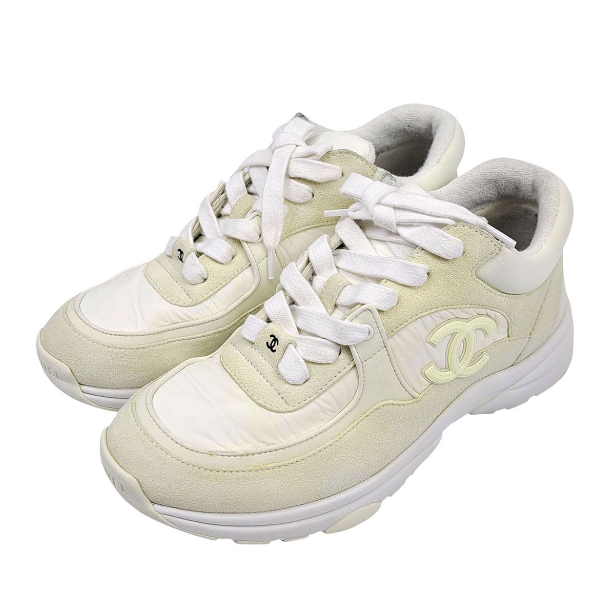 シャネル ココマーク ファブリック スニーカー G34360 レディース