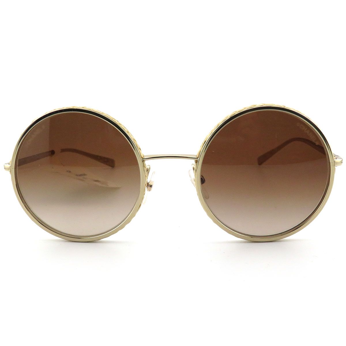 CHANEL ゴールドフレーム サングラス CHANEL Sunglasses: Square Sunglasses, titanium — Fashion | CHANEL