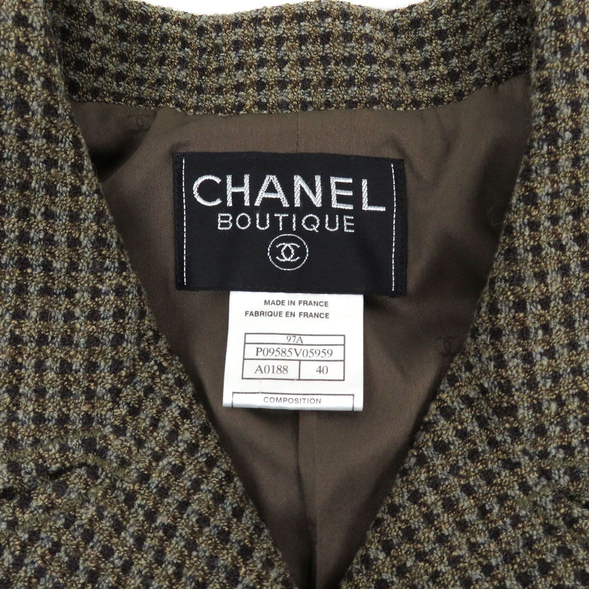 シャネル ココマーク ツイード ダブルブレスト ジャケット